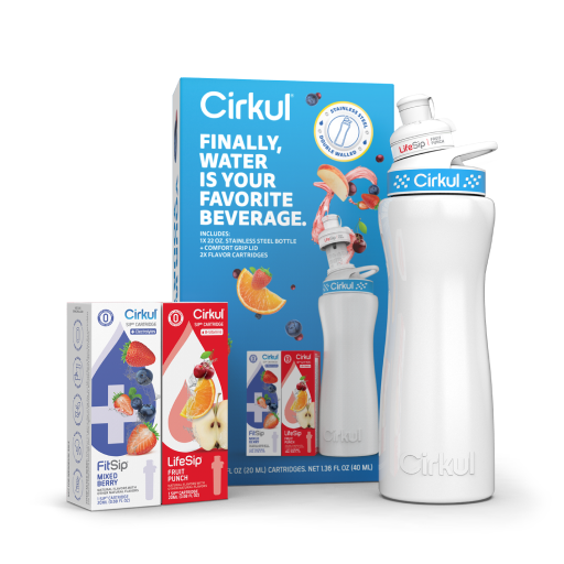 CX: 22oz. White Stainless Steel Bottle Starter Kit (2C)
