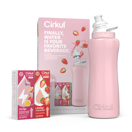 Base: 32oz Blush Pink Stainless Steel Bottle Starter Kit