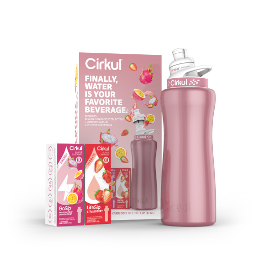 Base: 32oz Rose Gold Stainless Steel Bottle Starter Kit