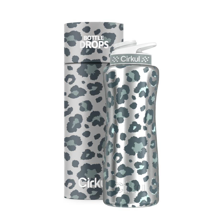 CX: Limited Edition: Silver Leopard 32oz. Stainless Steel Bottle & Lid